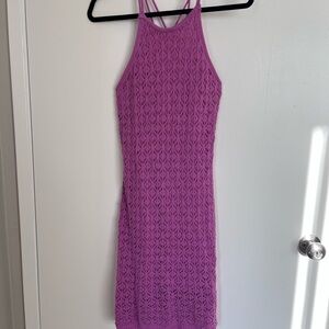 Freshman Vibrant Purple Midi Dress